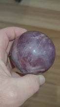 Load and play video in Gallery viewer, Lavender Star Rose Quartz Sphere # 137

