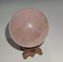 Load and play video in Gallery viewer, Rose Quartz Sphere + Star # 87
