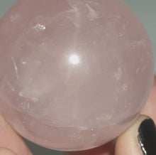 Load and play video in Gallery viewer, Rose Quartz Sphere + Star # 89
