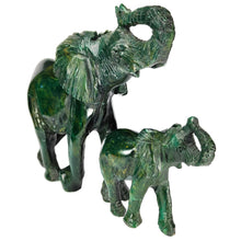Load image into Gallery viewer, Verdite Mum &amp; Baby Elephant # 115

