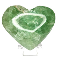 Load image into Gallery viewer, Green Strawberry Quartz Heart # 143
