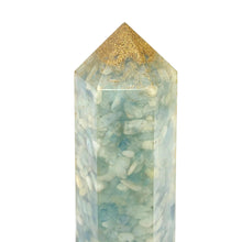 Load image into Gallery viewer, Aquamarine Resin Chip Point

