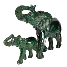 Load image into Gallery viewer, Verdite Mum &amp; Baby Elephant # 115
