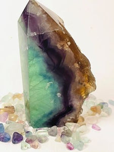 Rainbow Fluorite Point #107