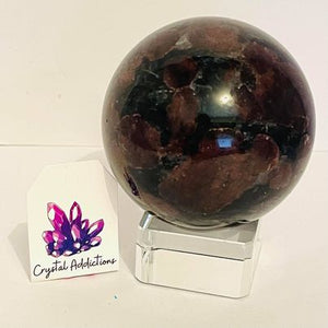 Garnet with Arfvedsonite Sphere # 109