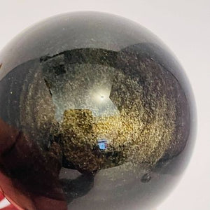 Golden Sheen Obsidian Sphere #128