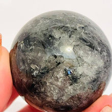 Load image into Gallery viewer, Black Tourmaline in Quartz Sphere #170
