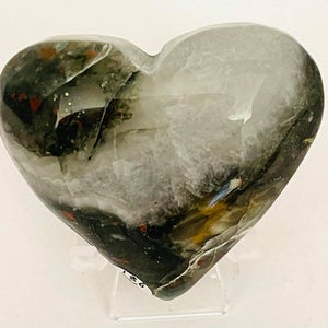 African Bloodstone Heart #172