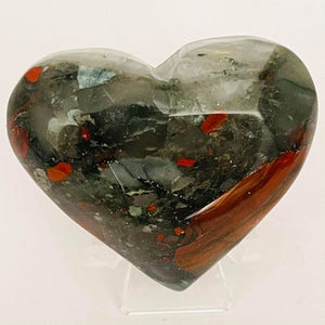 African Bloodstone Heart #172