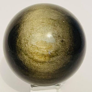 Golden Sheen Obsidian Sphere #19