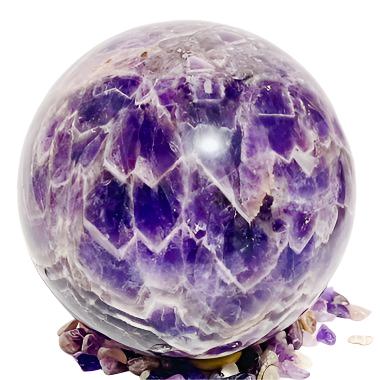 Chevron Amethyst Sphere #10