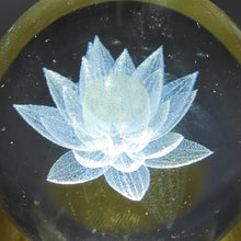 Load image into Gallery viewer, Glass Etched Sphere Lotus
