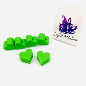 Beads - Silicone Plain Hearts