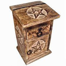 Load image into Gallery viewer, Wooden Pentacle 3 Draw Storage
