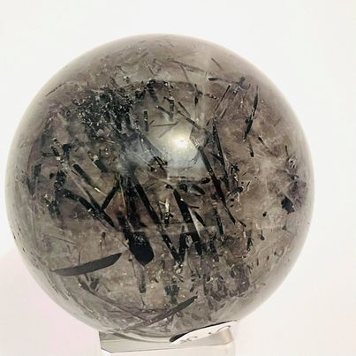 Black Tourmaline in Quartz Sphere #41