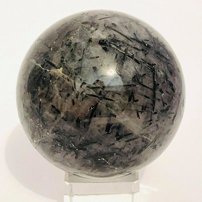 Black Tourmaline in Quartz Sphere #54