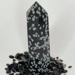 Snowflake Obsidian Point # 60
