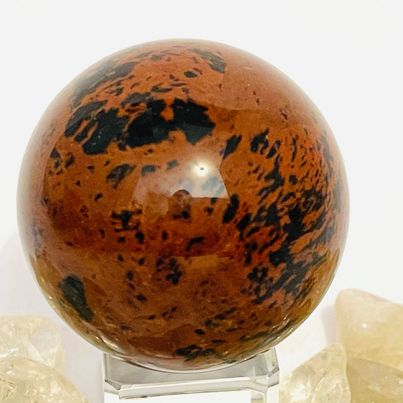 Mahogany Obsidian Sphere # 64