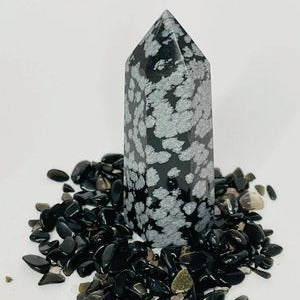 Snowflake Obsidian Point # 76