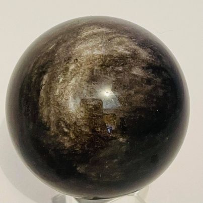 Silver Sheen Obsidian Sphere #77