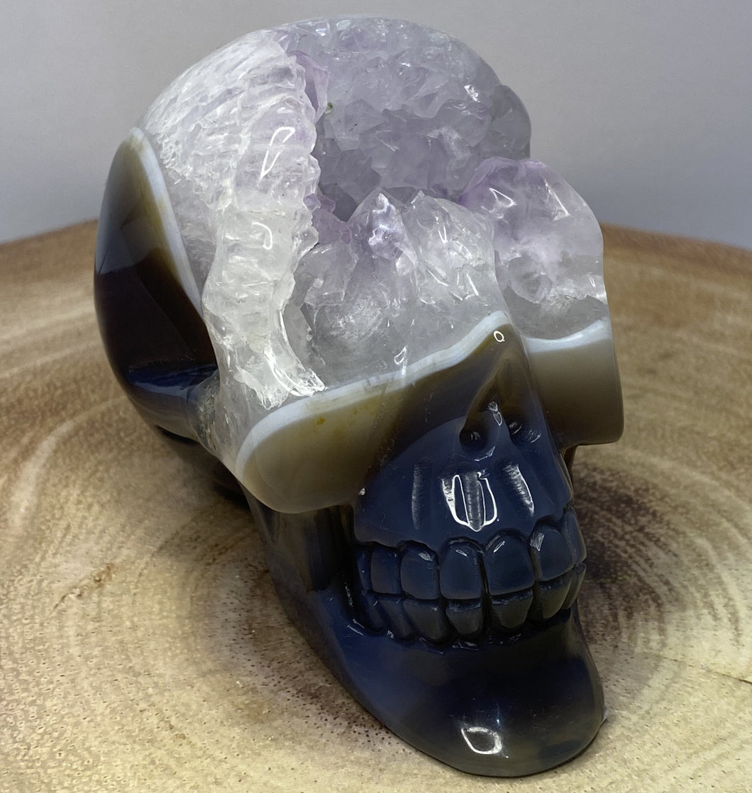 Agate Druzy Skull # 115