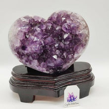 Load image into Gallery viewer, Amethyst Geode Cluster Heart XL # 99
