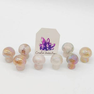 Aura Flower Agate Mini Mushroom