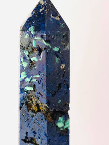 Azurite with Malachite and Chrysocolla Tower #100