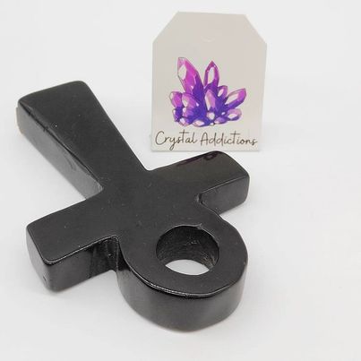 Black Obsidian Ankh # 189 P.I.