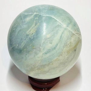 Blue Aragonite Sphere #129