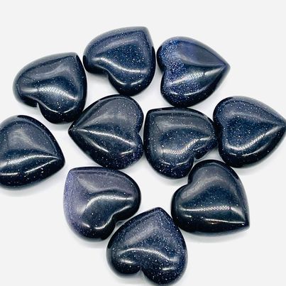 Blue Sandstone Medium Hearts
