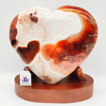 Carnelian Heart + Stand XL # 143