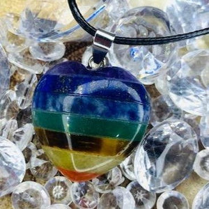 Chakra Crystal Heart Pendant