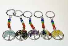 Load image into Gallery viewer, Chakra Tree of Life Keychain
