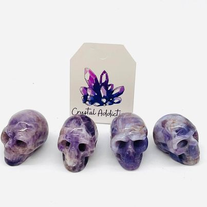 Chevron Amethyst Mini Skulls