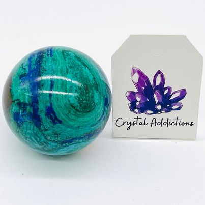 Chrysocolla Malachite + Azurite Sphere # 55