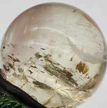 Load image into Gallery viewer, Clear Quartz + Citrine Sphere Wand # 164

