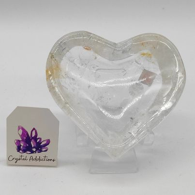 Clear Quartz + Golden Healer Heart Bowl # 83