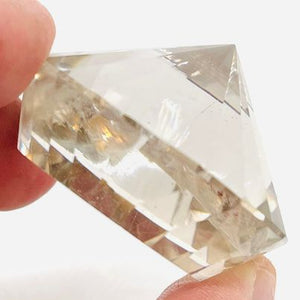 Clear Quartz + Golden Rutile Diamond # 71