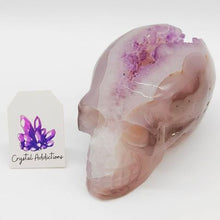 Load image into Gallery viewer, Druzy Agate Skull with Amethyst # 118
