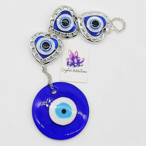 Evil Eye Heart Glass Hangers