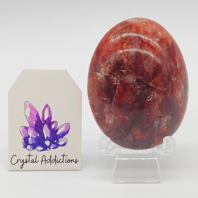 Fire Quartz Palm Stone # 75