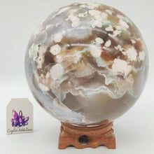 Load image into Gallery viewer, Flower Agate Large Sphere # 164
