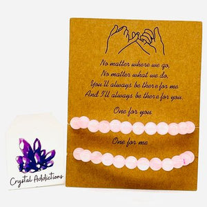 Friendship Bracelet 6mm Set - Rose Quartz