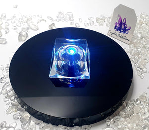 Light Up Glass Sphere Stand