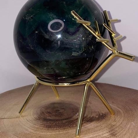 Gold Metal Reindeer - Large Sphere Holders