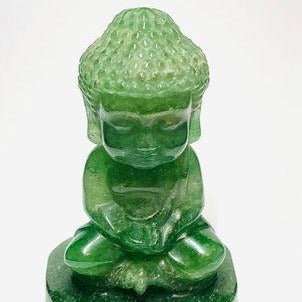 Green Strawberry Quartz Buddha # 121