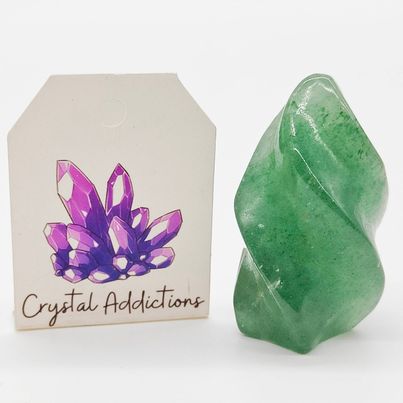 Green shops strawberry quartz crystal flame