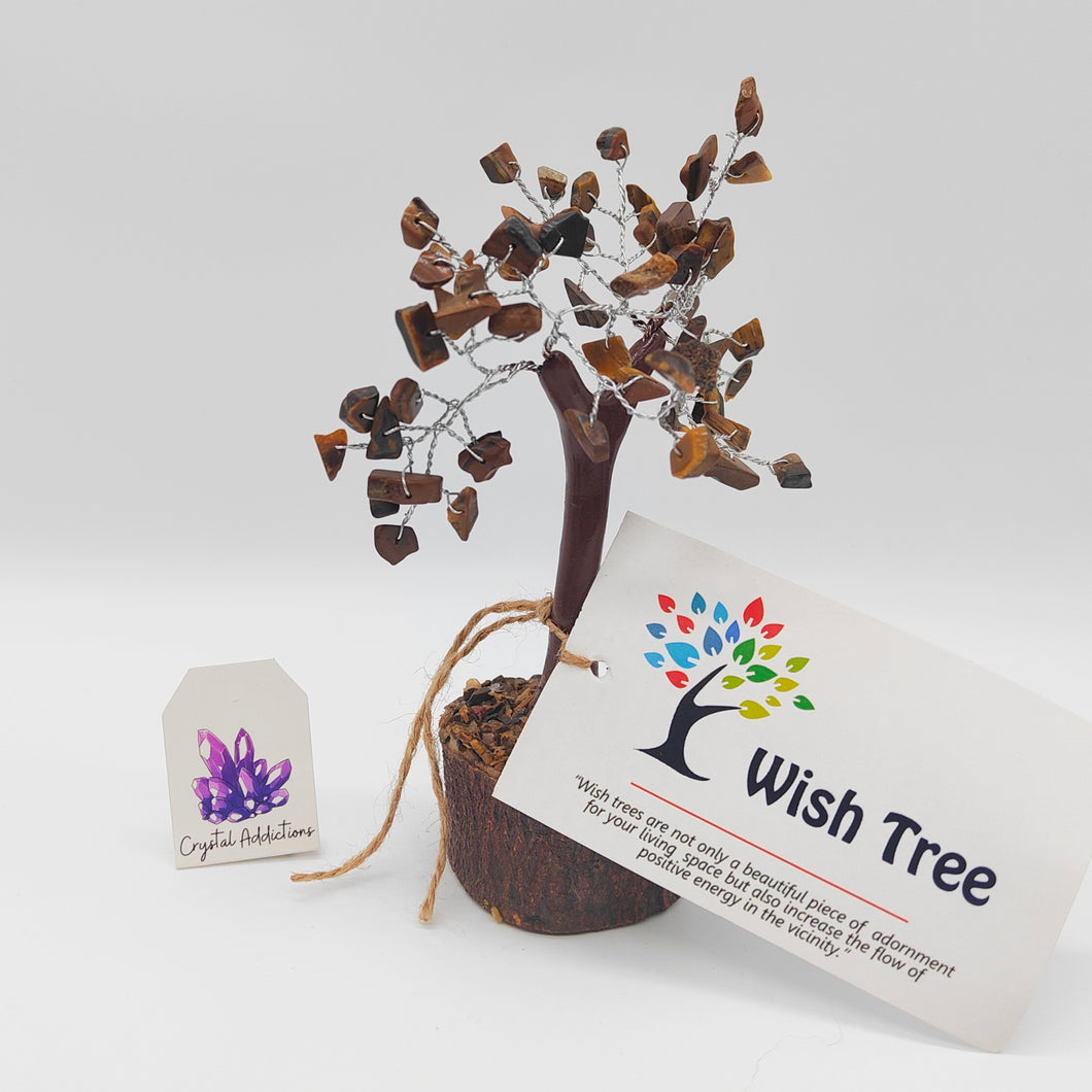 Tiger's Eye Chip Wish Tree Small