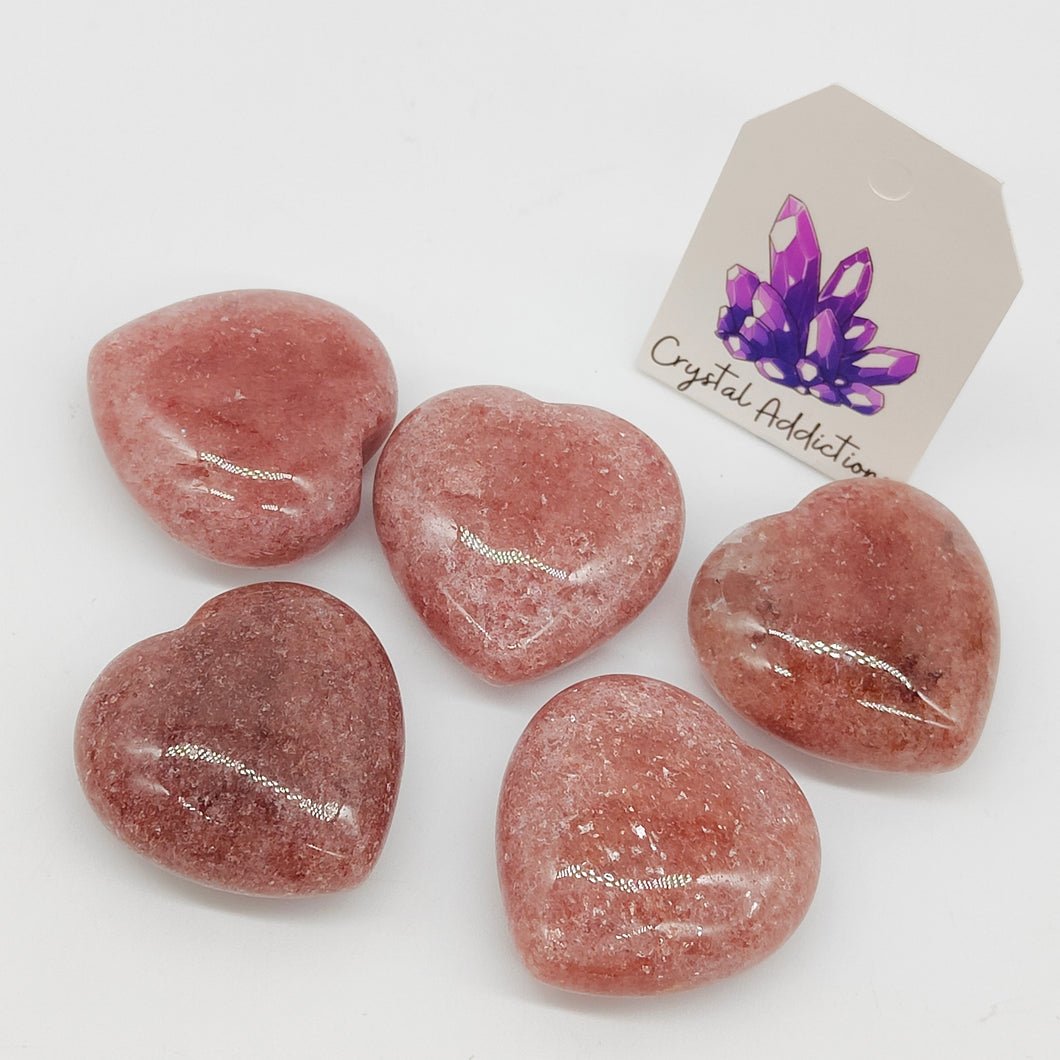 Strawberry Quartz Medium Hearts